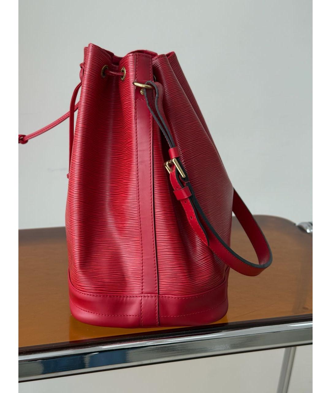 LOUIS VUITTON Красная кожаная сумка тоут, фото 2