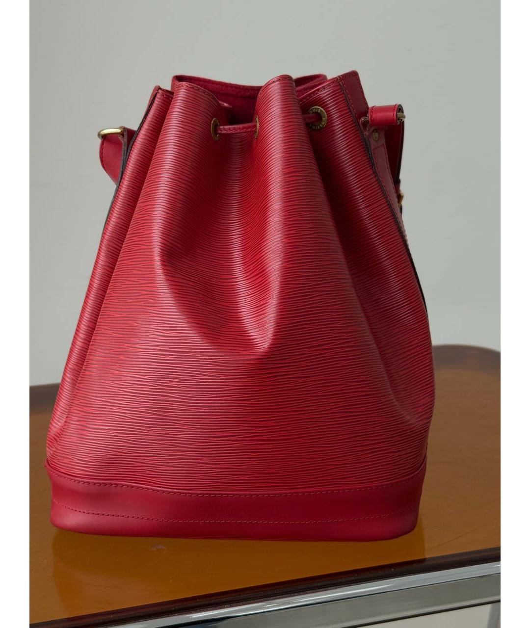 LOUIS VUITTON Красная кожаная сумка тоут, фото 3