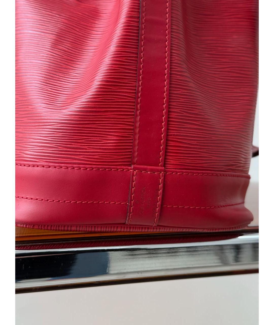 LOUIS VUITTON Красная кожаная сумка тоут, фото 5