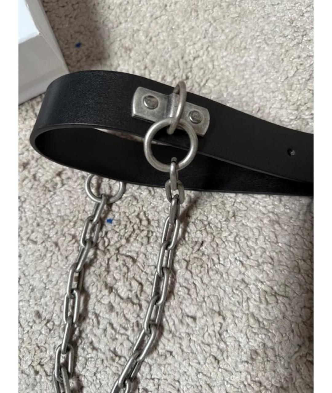 MOSCHINO Черный кожаный ремень, фото 7