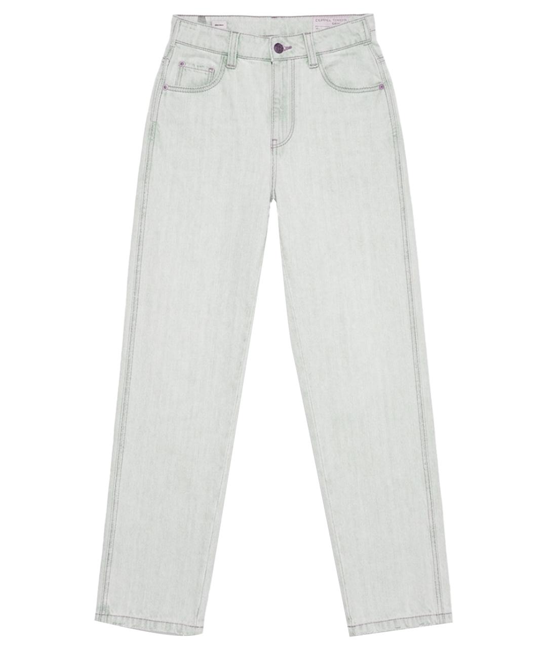 BRUNELLO CUCINELLI Голубые хлопковые джинсы слим, фото 1