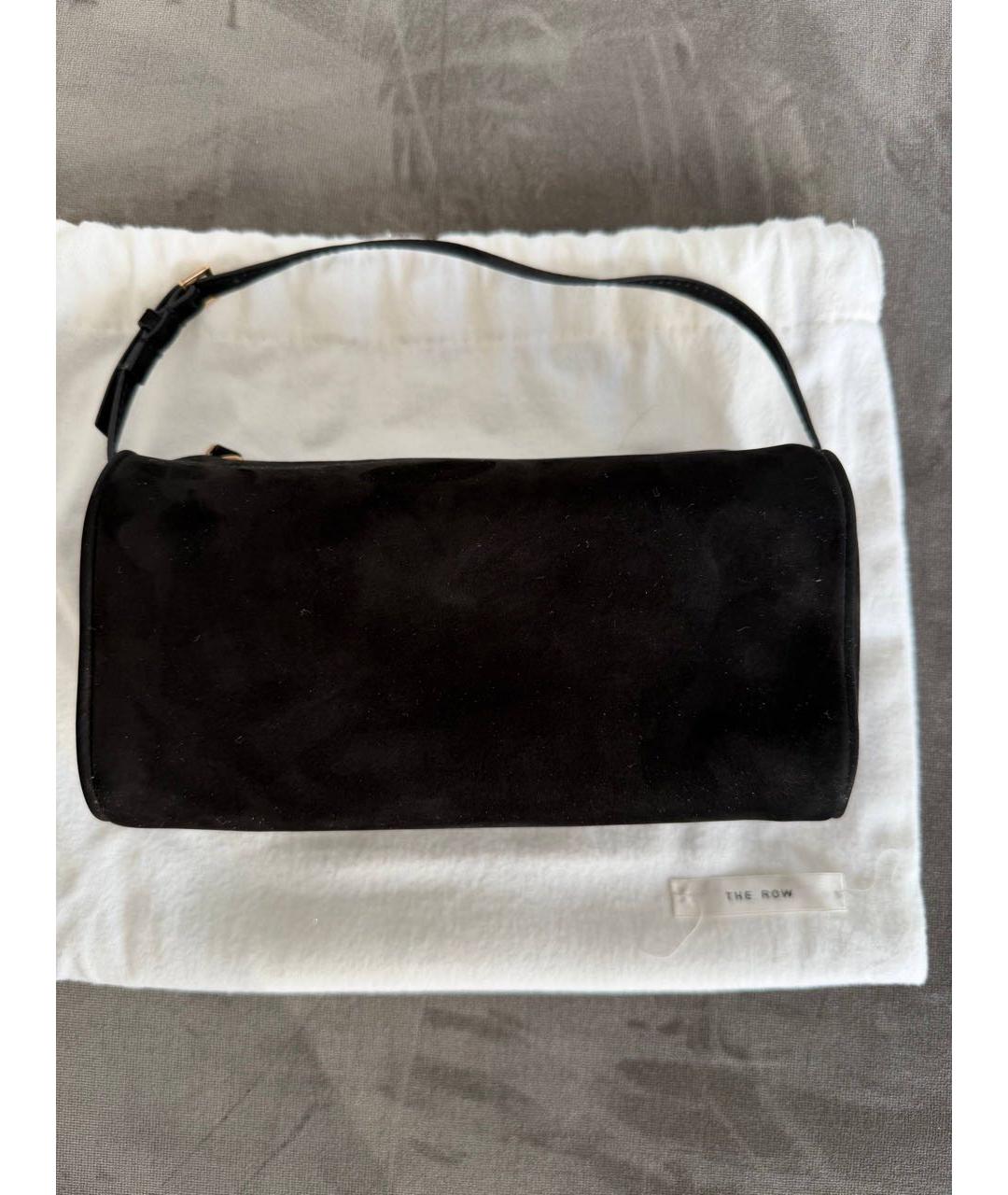 THE ROW Черная замшевая сумка с короткими ручками, фото 4