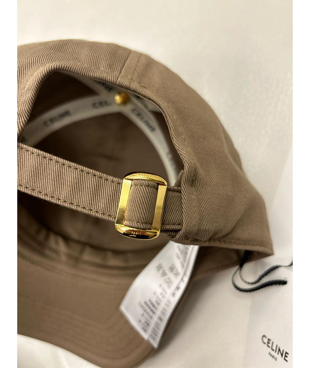 CELINE Коричневая хлопковая кепка, фото 8