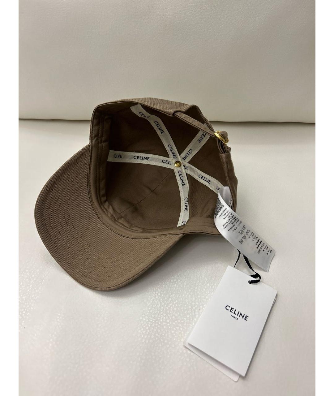 CELINE Коричневая хлопковая кепка, фото 5