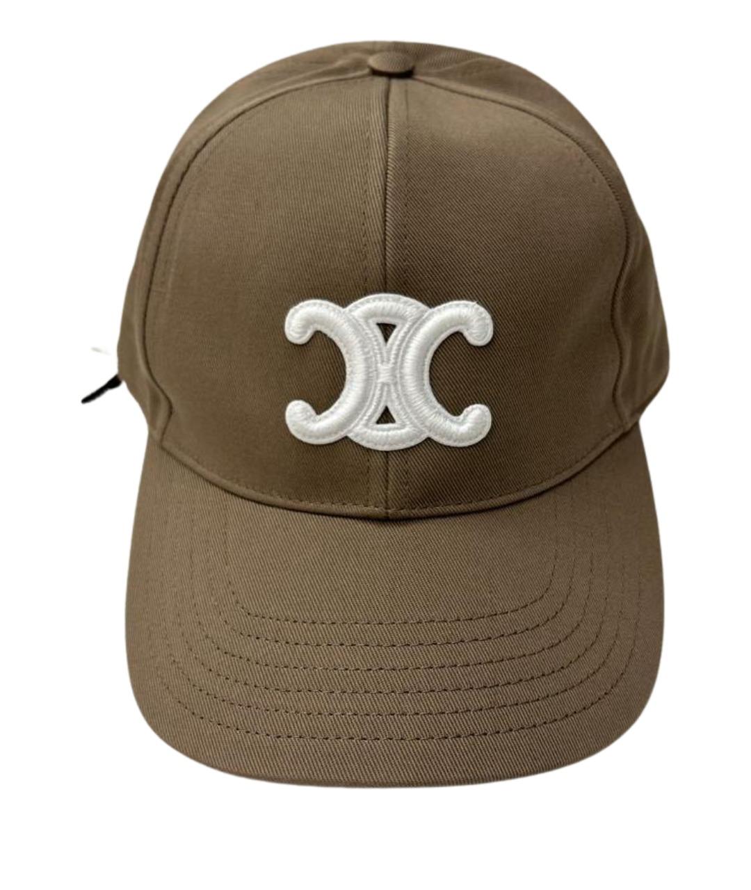 CELINE Коричневая хлопковая кепка, фото 1