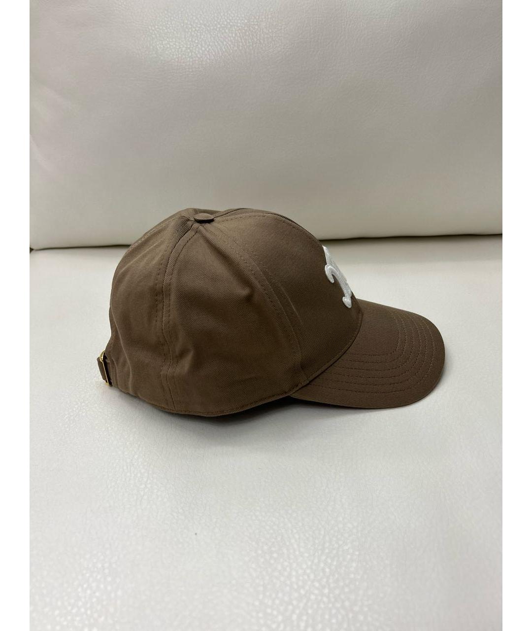 CELINE Коричневая хлопковая кепка, фото 2