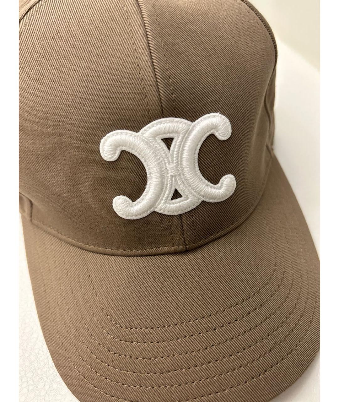 CELINE Коричневая хлопковая кепка, фото 4