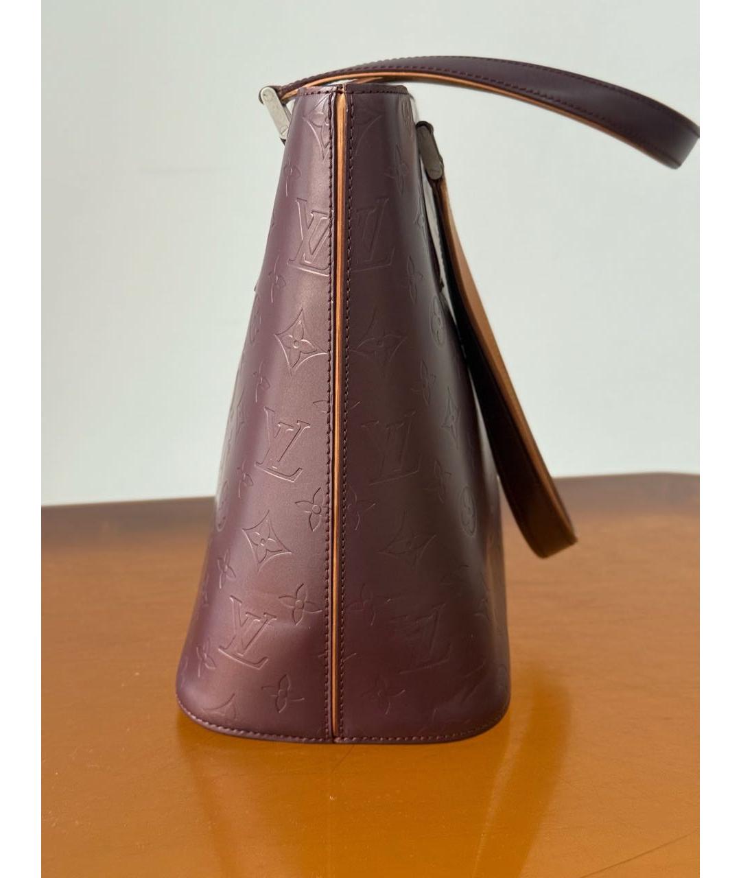 LOUIS VUITTON Фиолетовая кожаная сумка тоут, фото 4