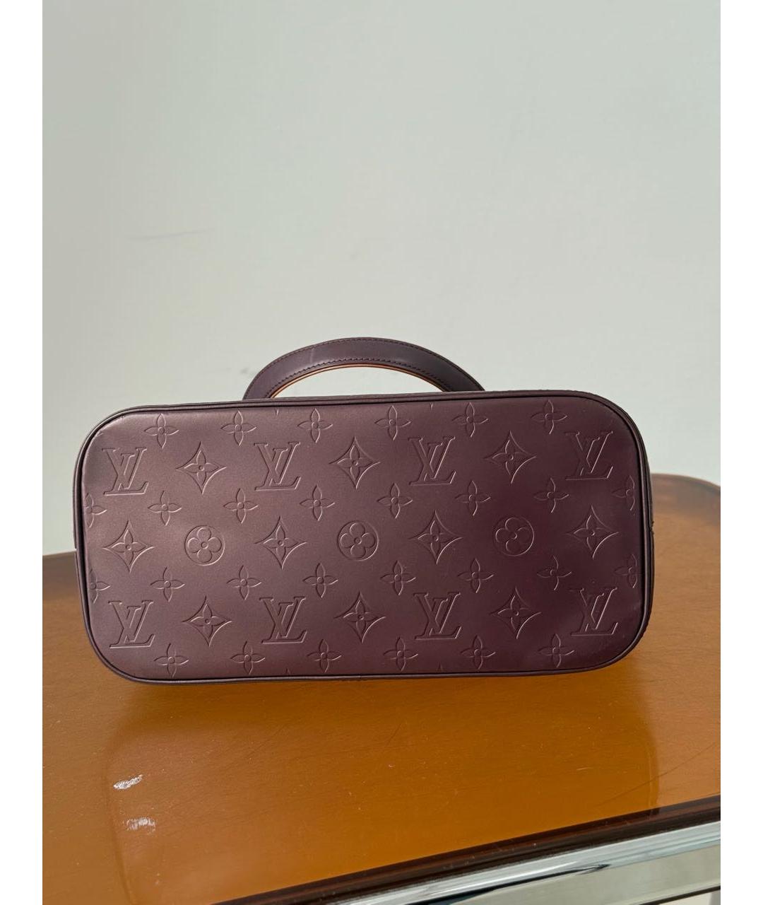 LOUIS VUITTON Фиолетовая кожаная сумка тоут, фото 3