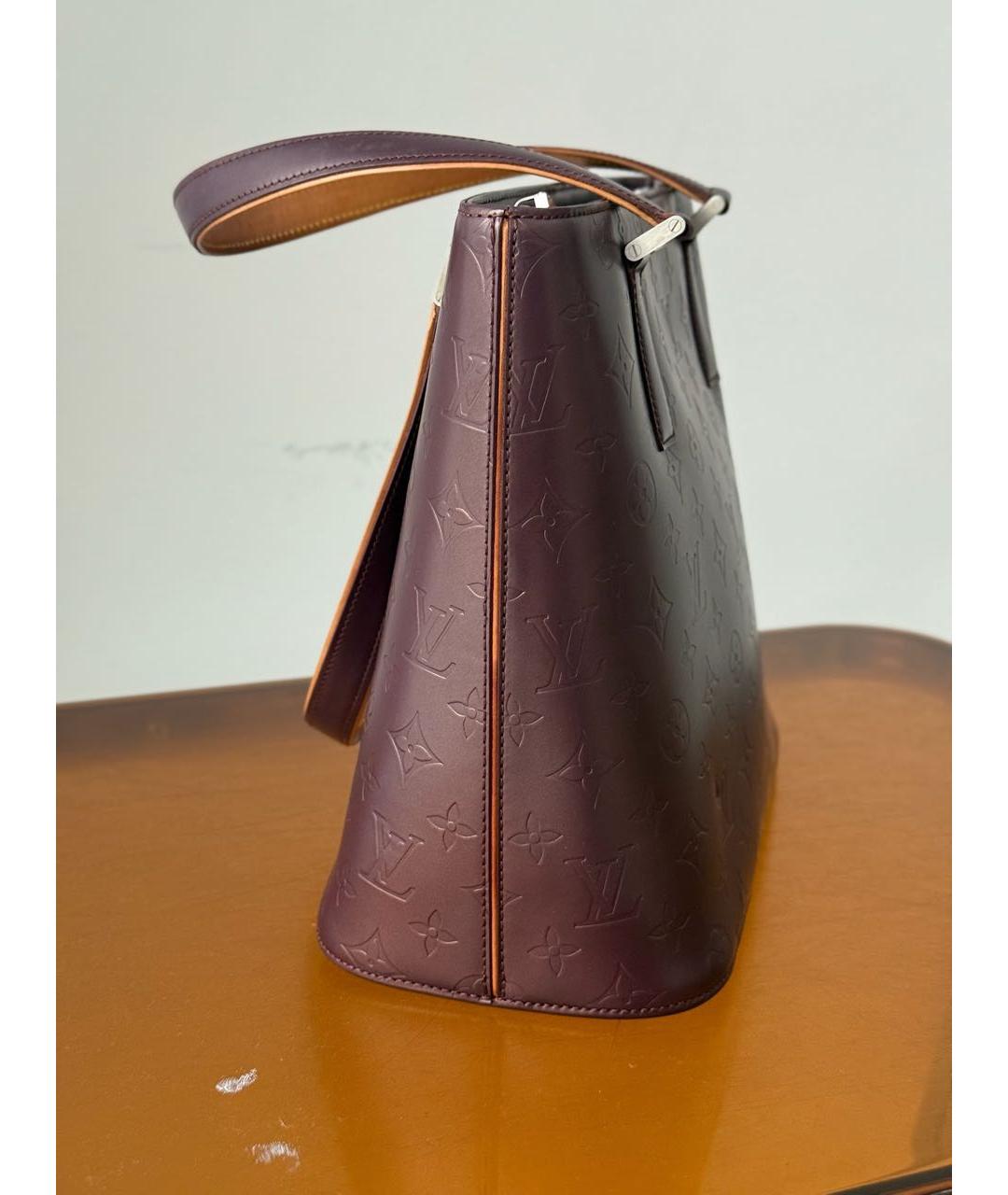 LOUIS VUITTON Фиолетовая кожаная сумка тоут, фото 2