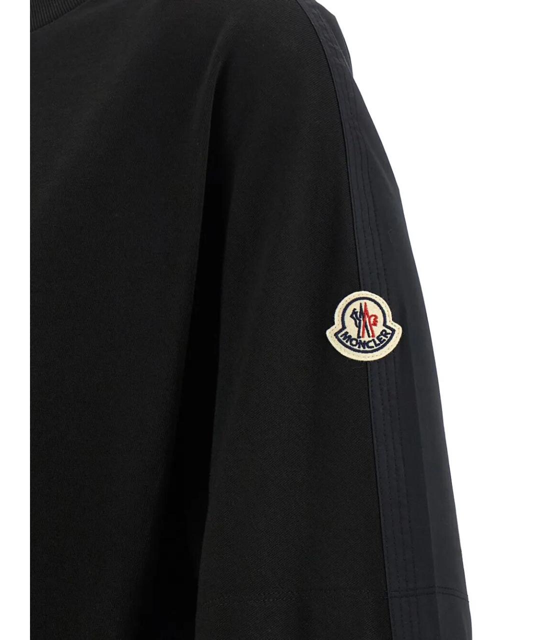 MONCLER Черное хлопковое повседневное платье, фото 4