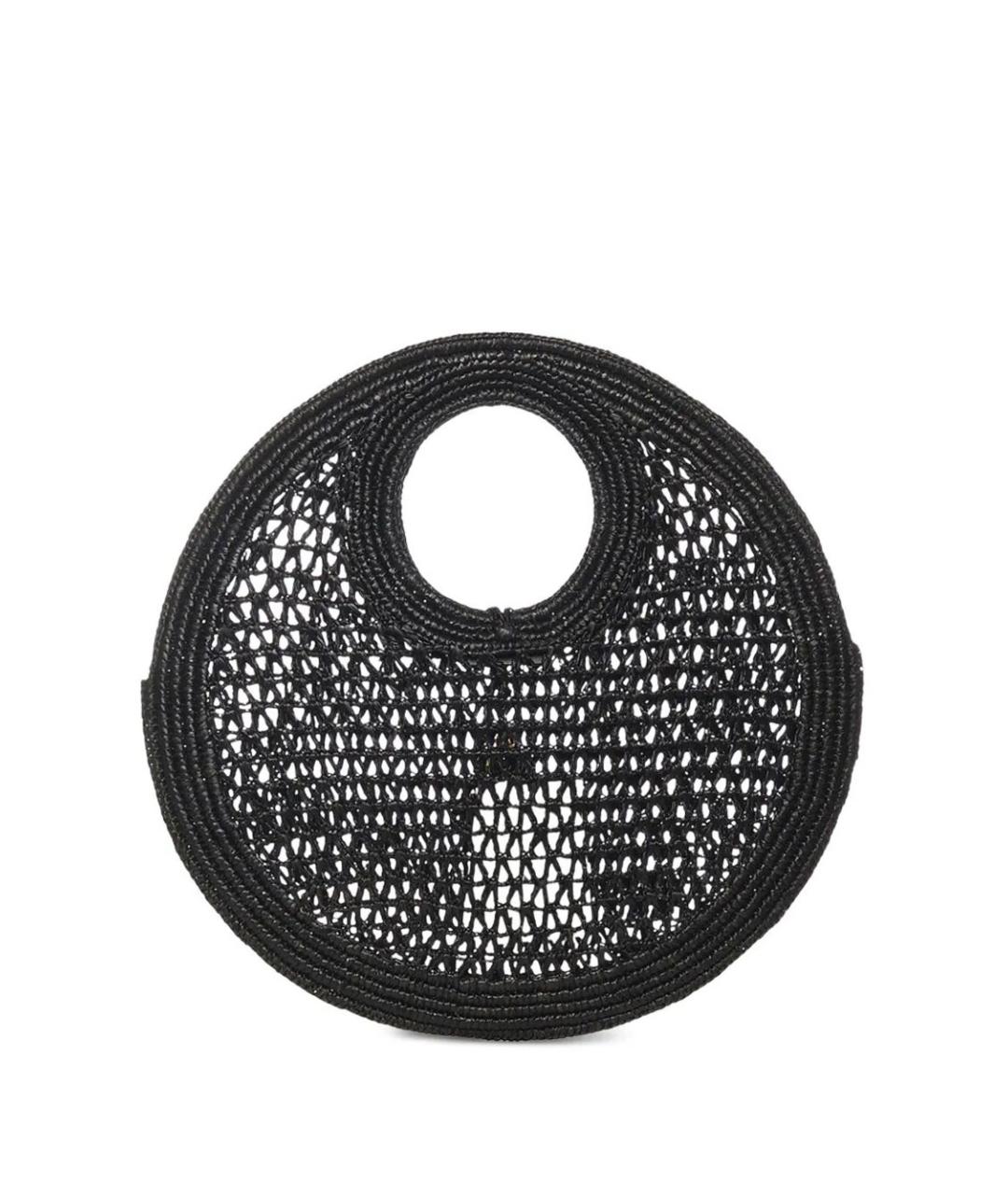 JACQUEMUS Черная пелетеная сумка с короткими ручками, фото 4