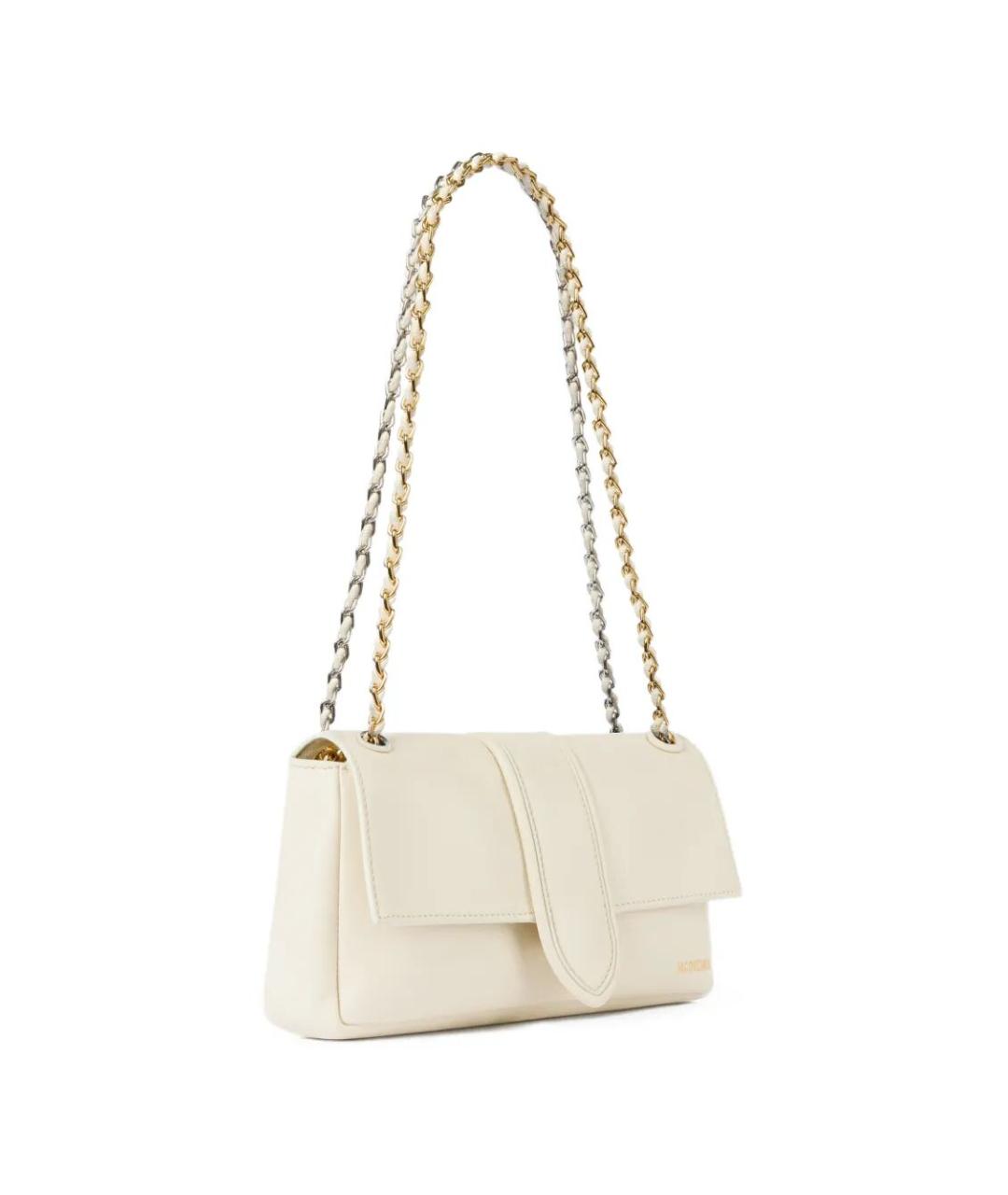 JACQUEMUS Белая хлопковая сумка через плечо, фото 3