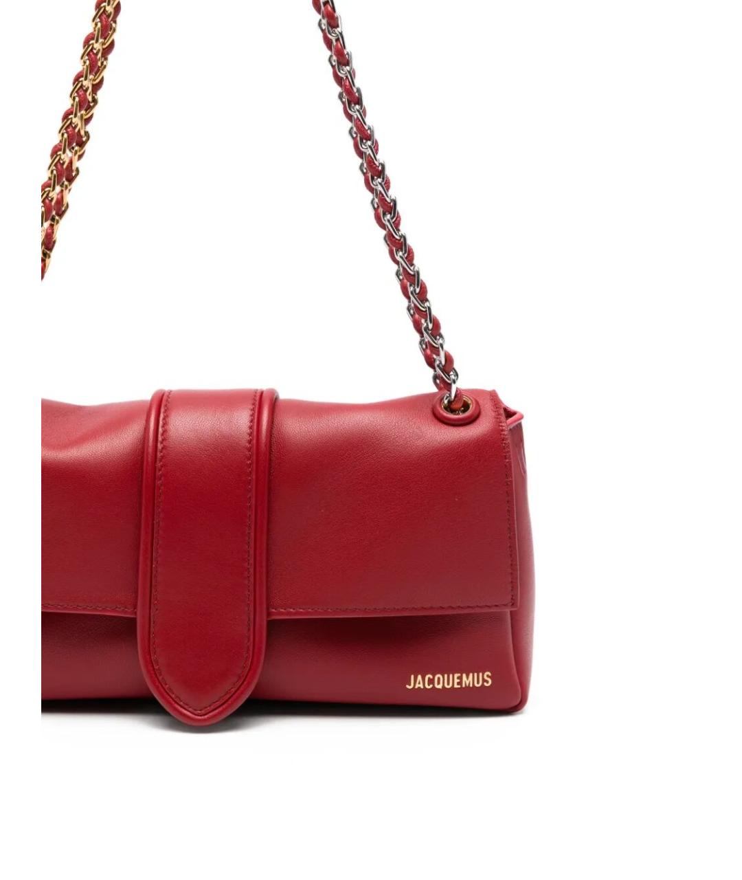 JACQUEMUS Красная хлопковая сумка через плечо, фото 4