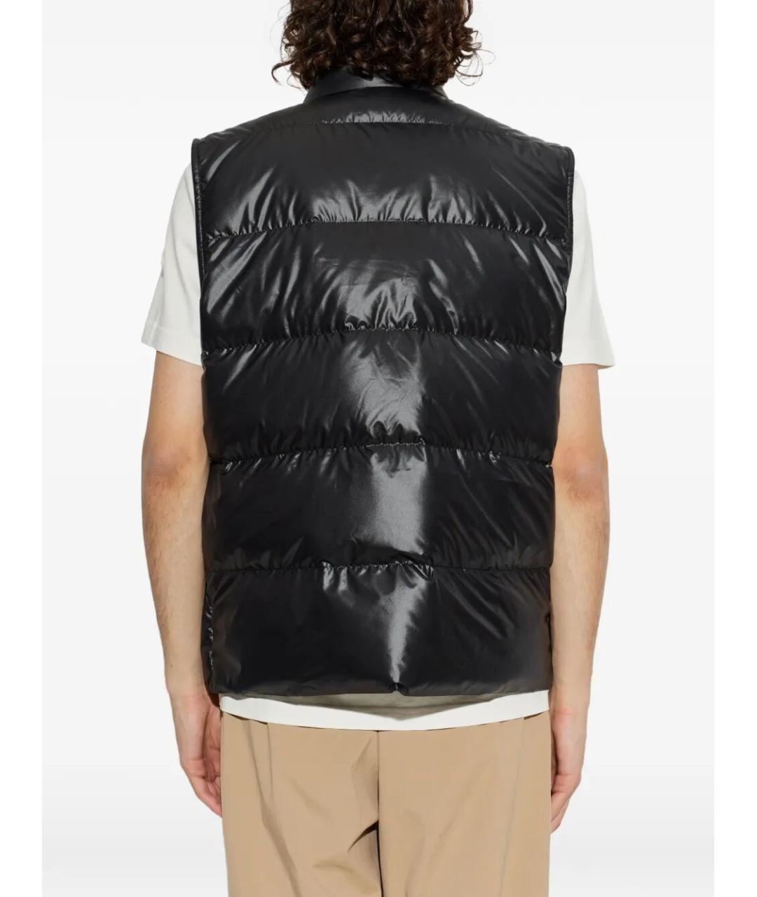 MONCLER Черный полиэстеровый жилет, фото 3