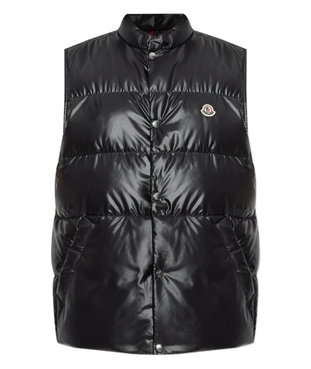 MONCLER Черный полиэстеровый жилет, фото 1