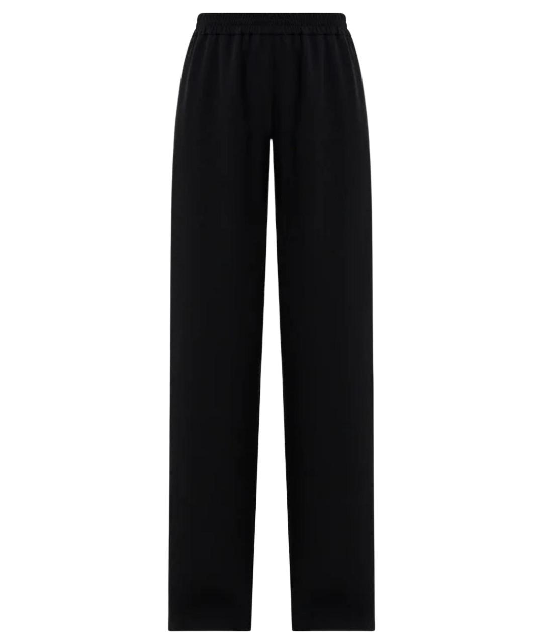 VALENTINO Черные шелковые прямые брюки, фото 1