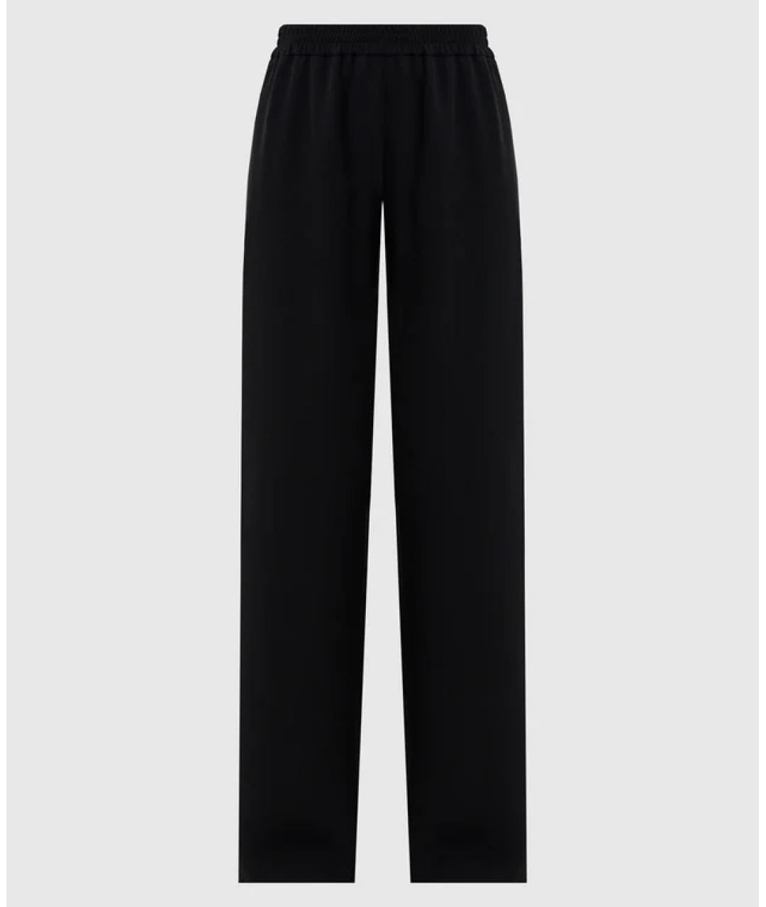 VALENTINO Черные шелковые прямые брюки, фото 5