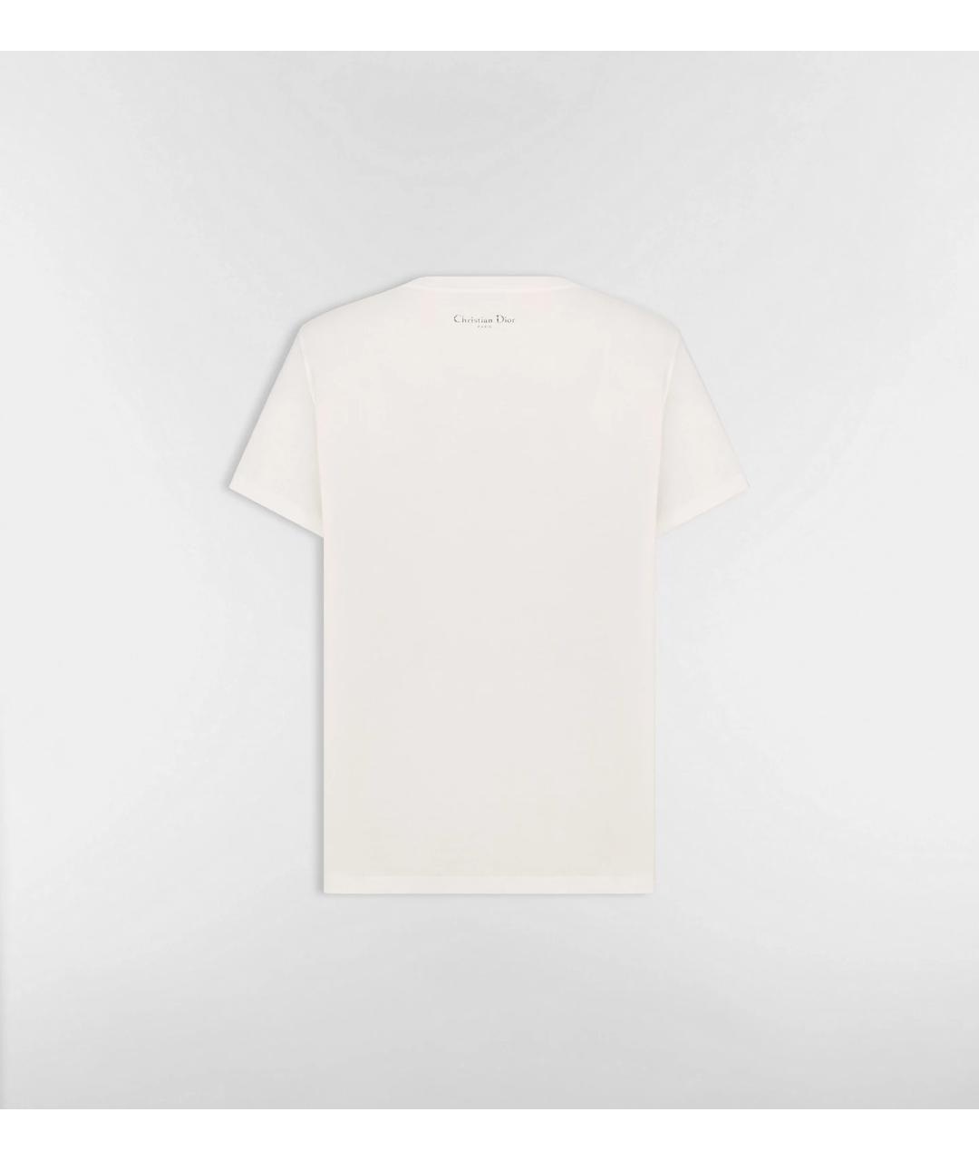 CHRISTIAN DIOR Белая хлопковая футболка, фото 5