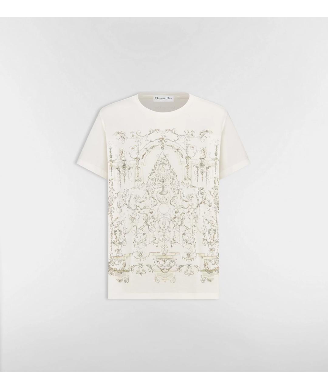 CHRISTIAN DIOR Белая хлопковая футболка, фото 6