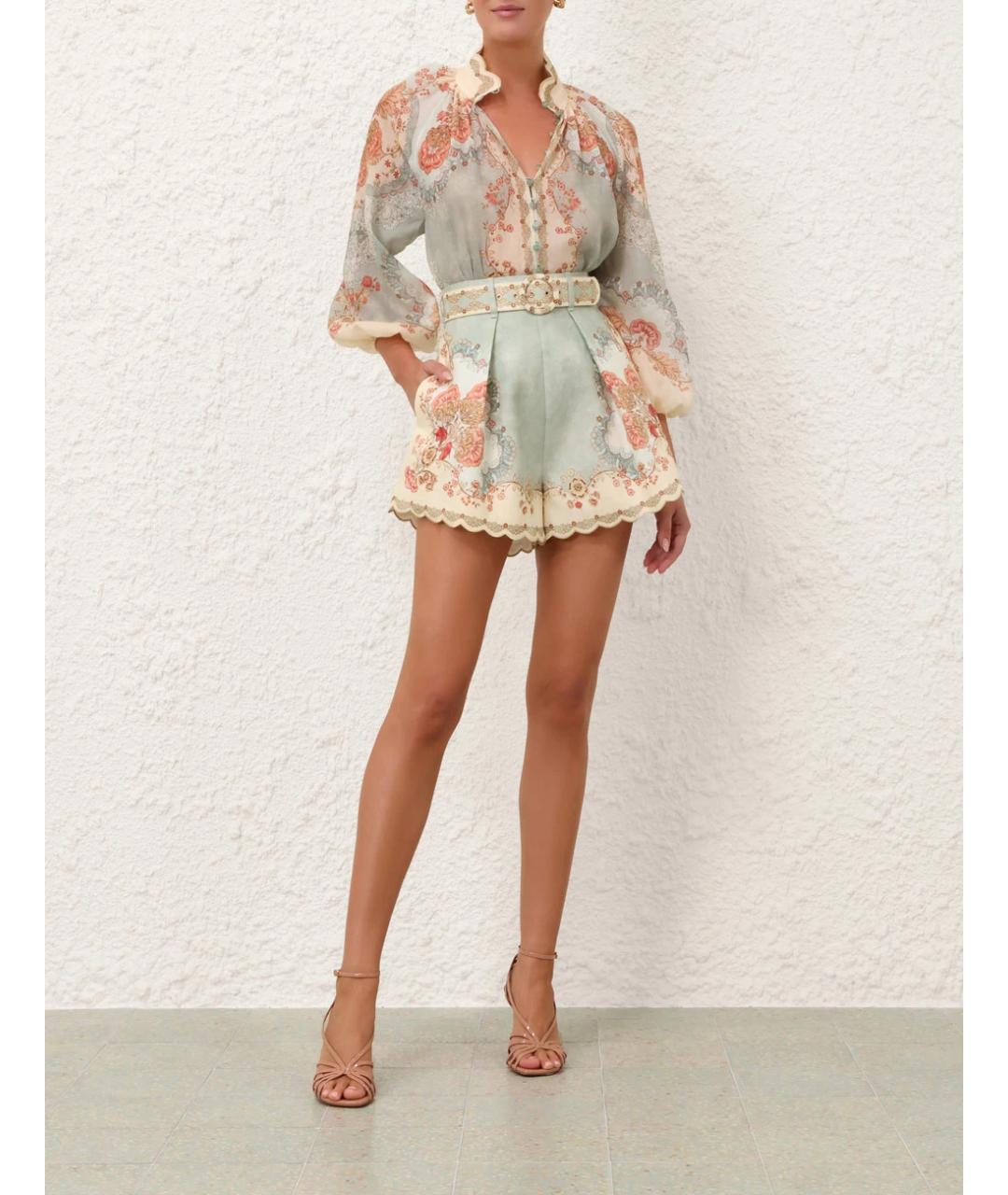 ZIMMERMANN Бирюзовый костюм с брюками, фото 3