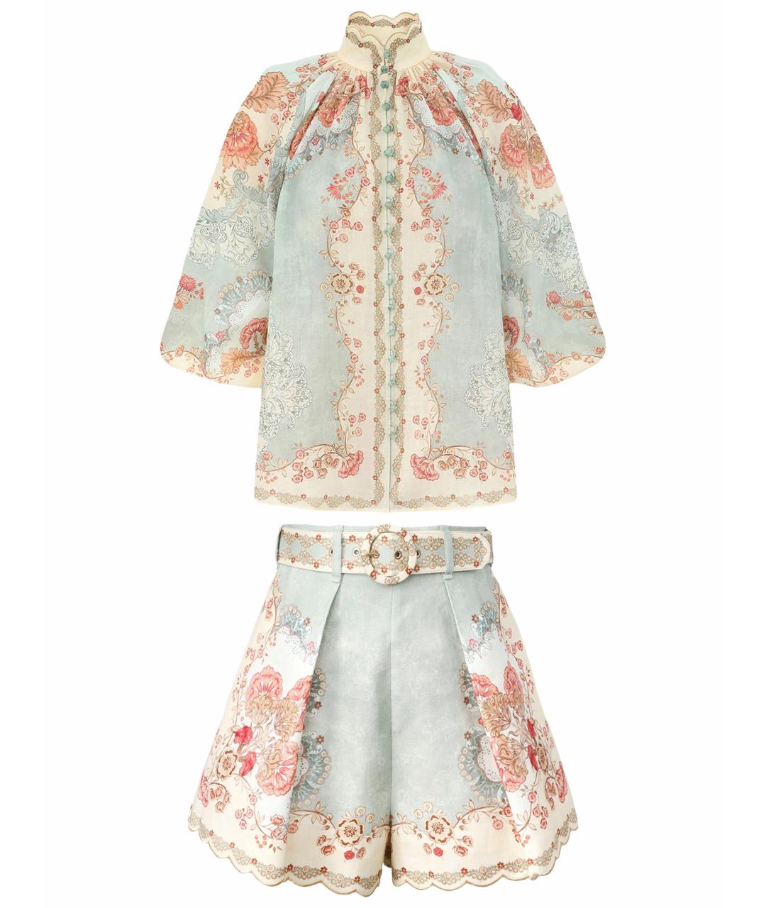 ZIMMERMANN Бирюзовый костюм с брюками, фото 1