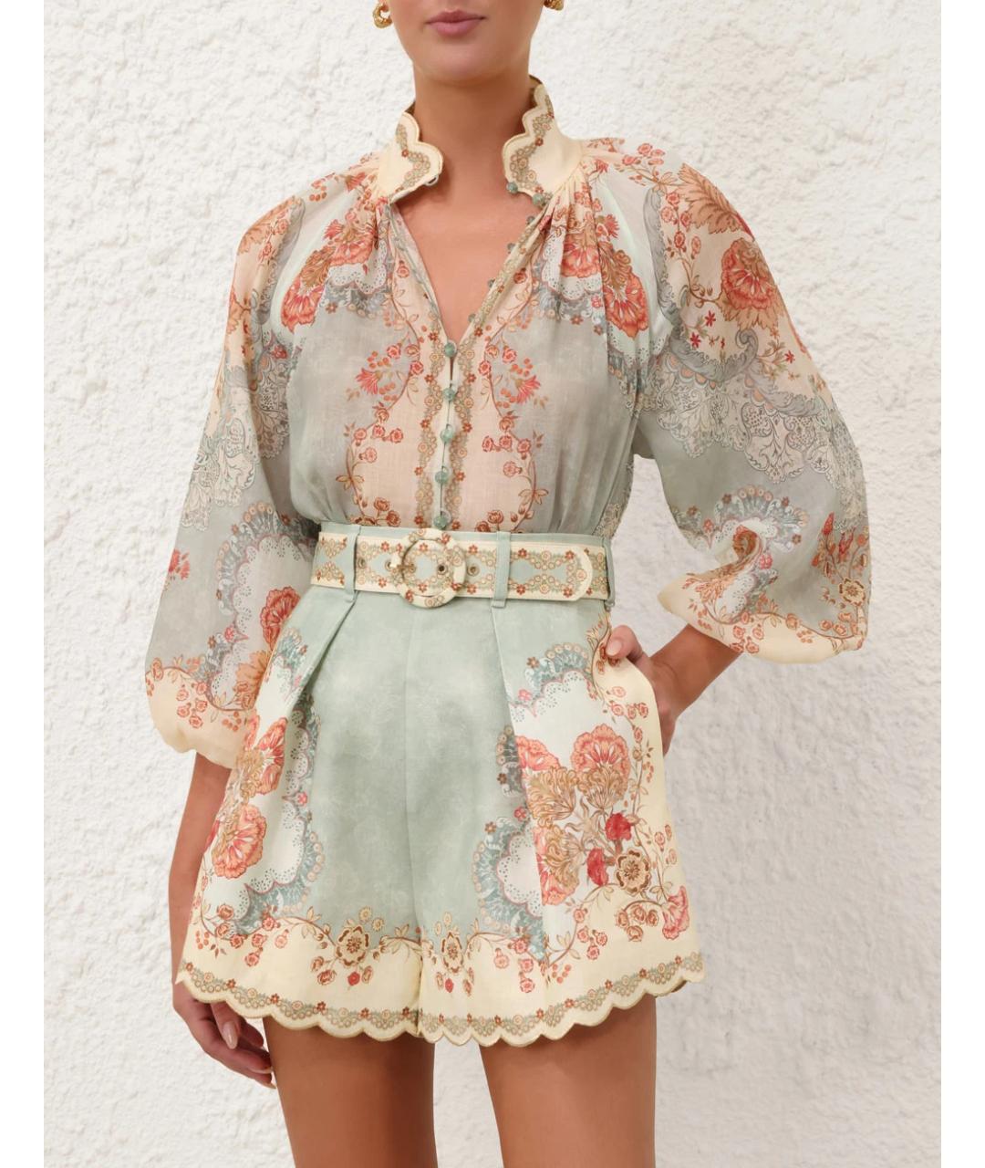 ZIMMERMANN Бирюзовый костюм с брюками, фото 7