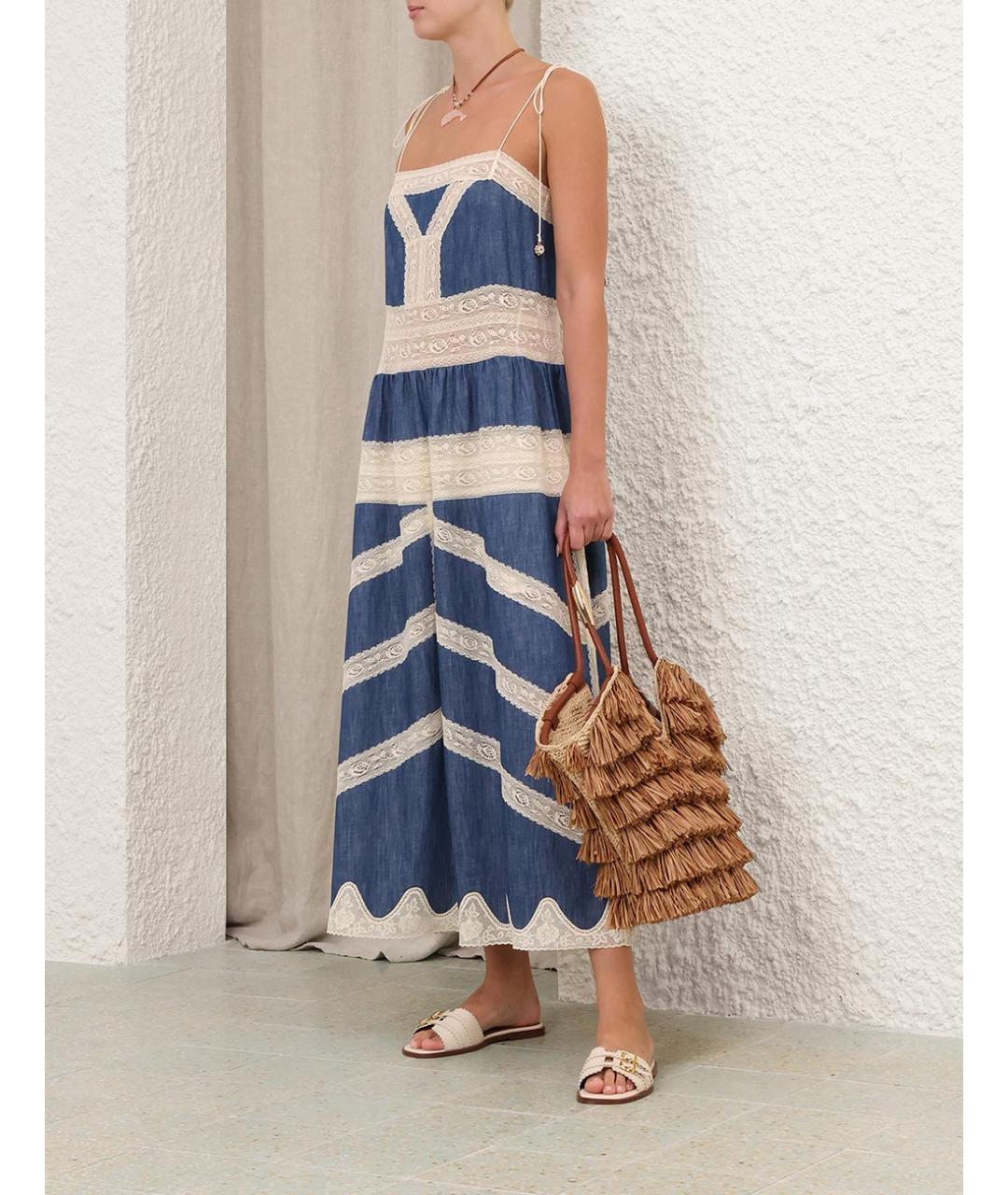 ZIMMERMANN Синий хлопковый сарафан, фото 3