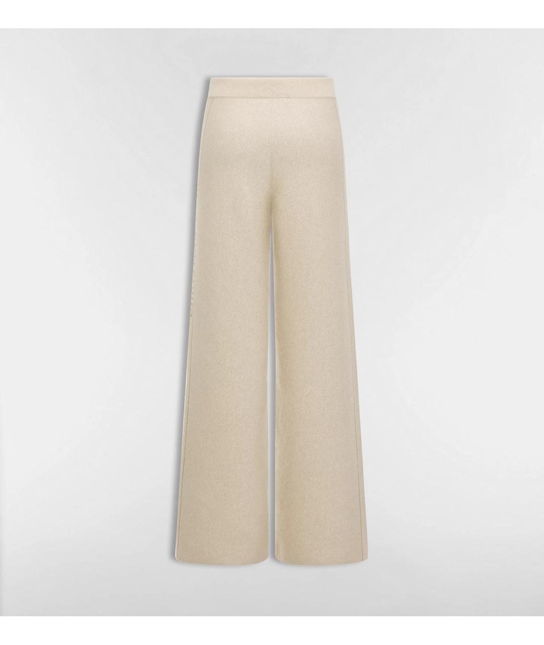 CHRISTIAN DIOR Золотые кашемировые брюки широкие, фото 4