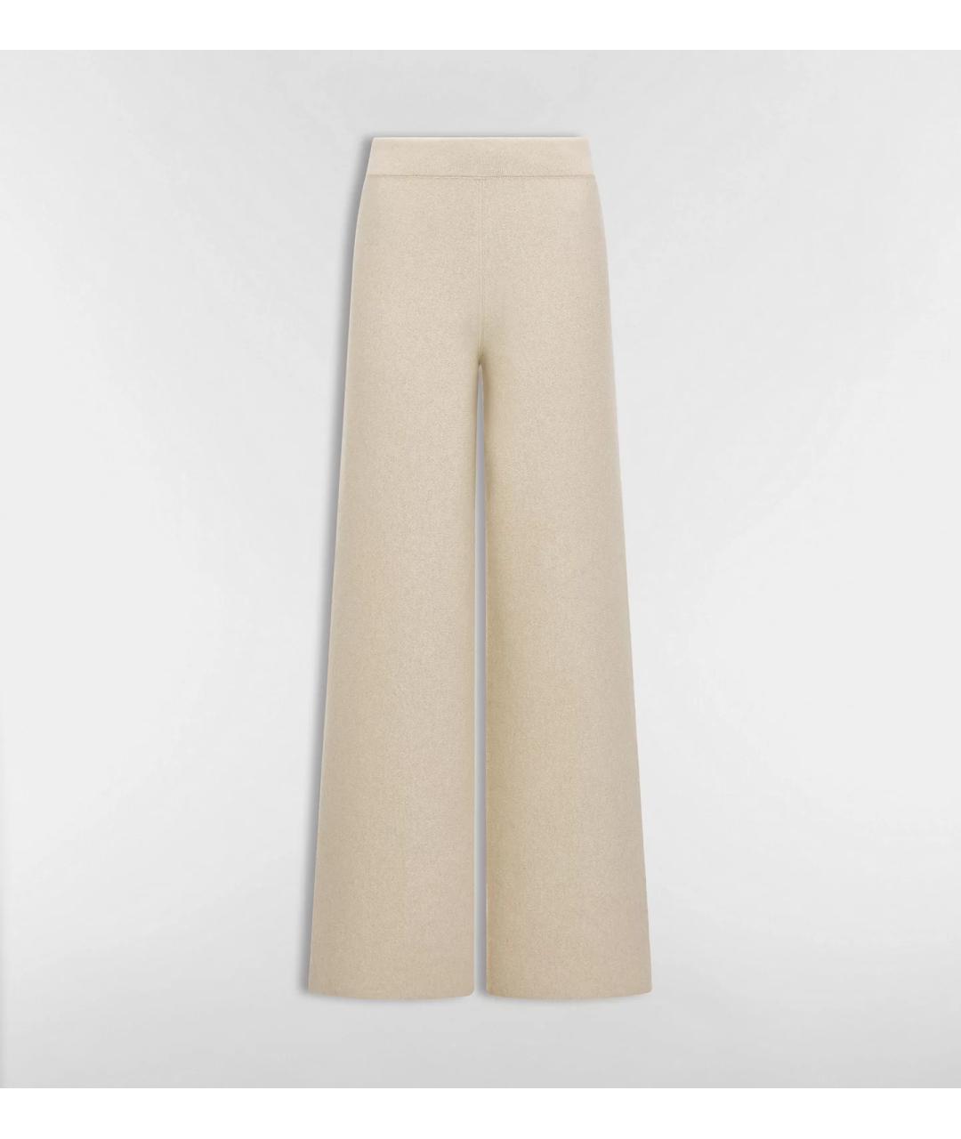 CHRISTIAN DIOR Золотые кашемировые брюки широкие, фото 5