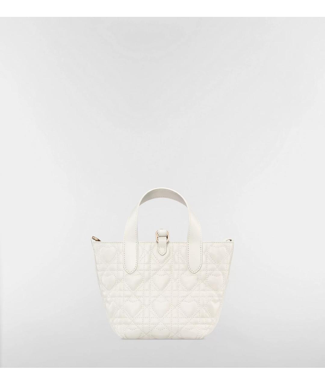 CHRISTIAN DIOR Бежевая кожаная сумка с короткими ручками, фото 5