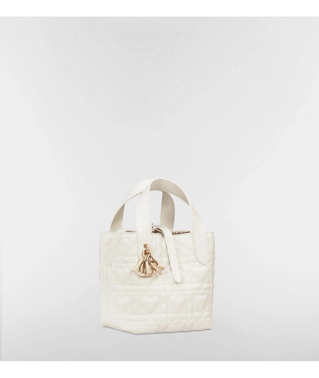 CHRISTIAN DIOR Бежевая кожаная сумка с короткими ручками, фото 8