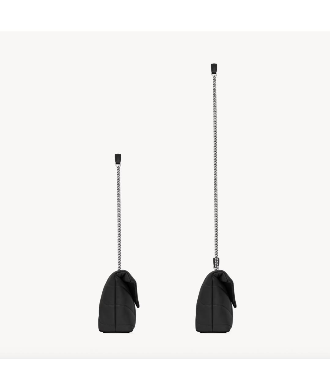 SAINT LAURENT Черная кожаная сумка через плечо, фото 5