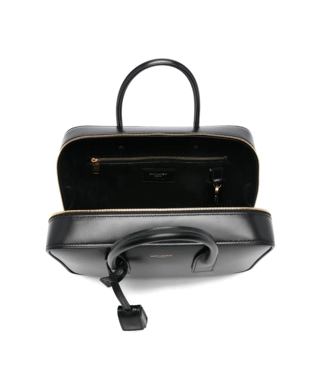 SAINT LAURENT Черная сумка с короткими ручками, фото 5