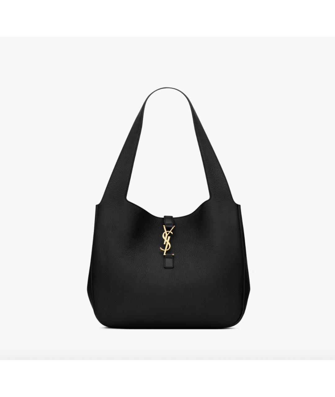 SAINT LAURENT Черная кожаная сумка тоут, фото 3