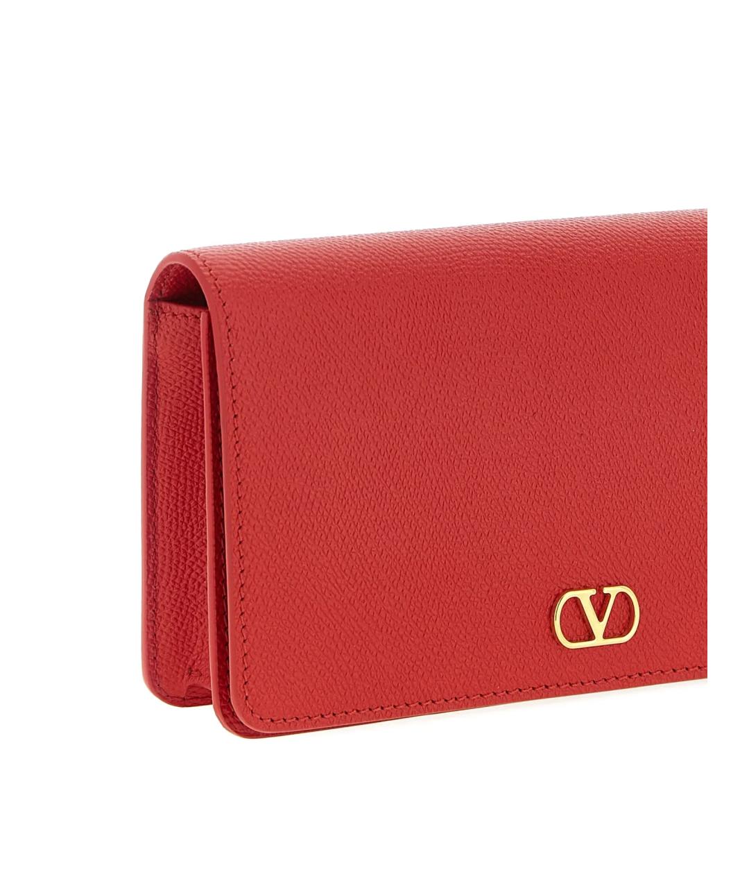 VALENTINO Красная кожаная сумка через плечо, фото 4