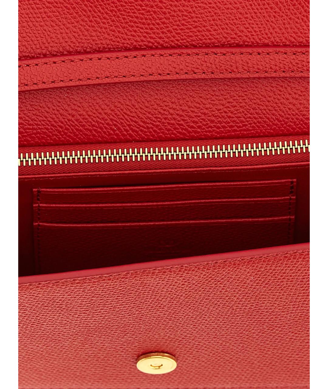 VALENTINO Красная кожаная сумка через плечо, фото 2