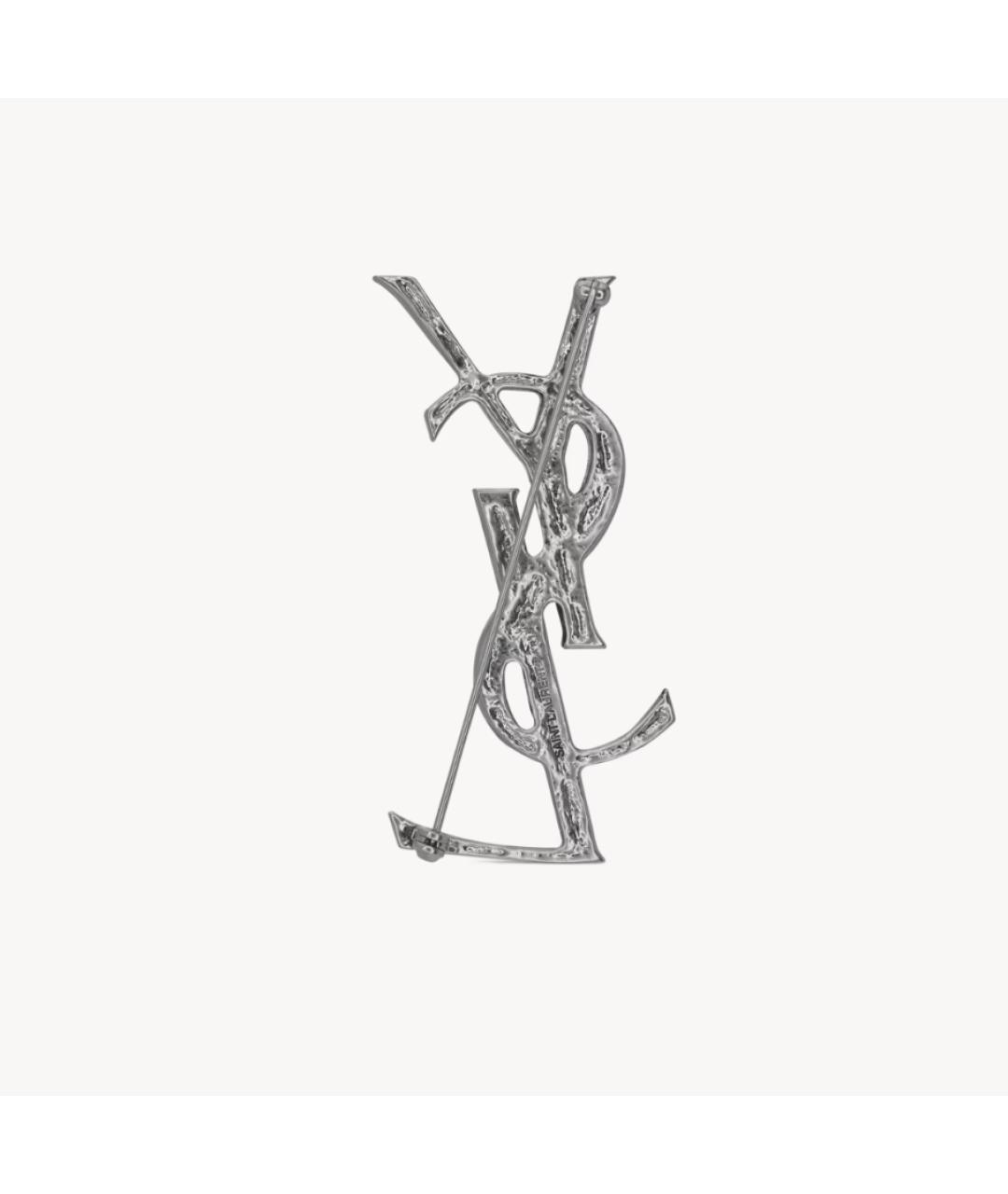 SAINT LAURENT Серебряная латунная булавка / брошь, фото 2