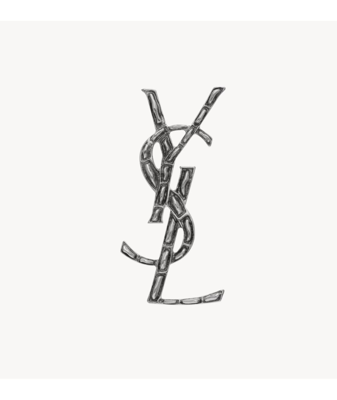 SAINT LAURENT Серебряная латунная булавка / брошь, фото 4