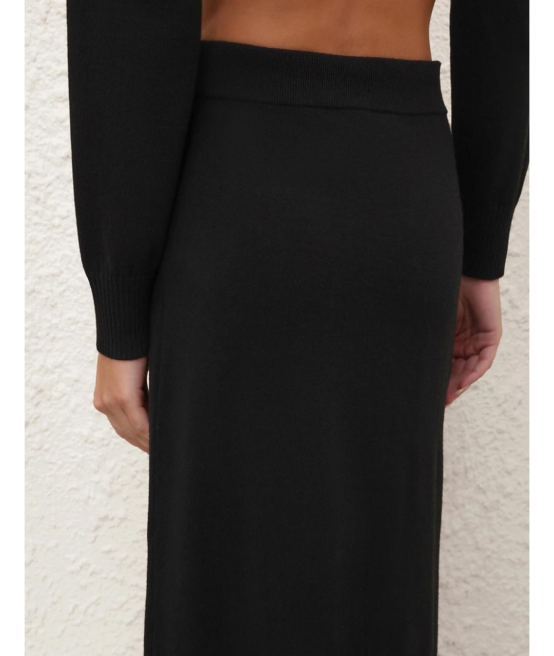 ZIMMERMANN Черная шерстяная юбка миди, фото 5