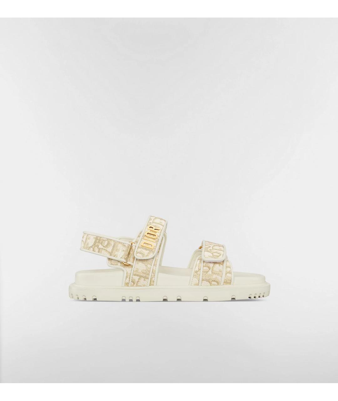 CHRISTIAN DIOR Золотые сандалии, фото 6