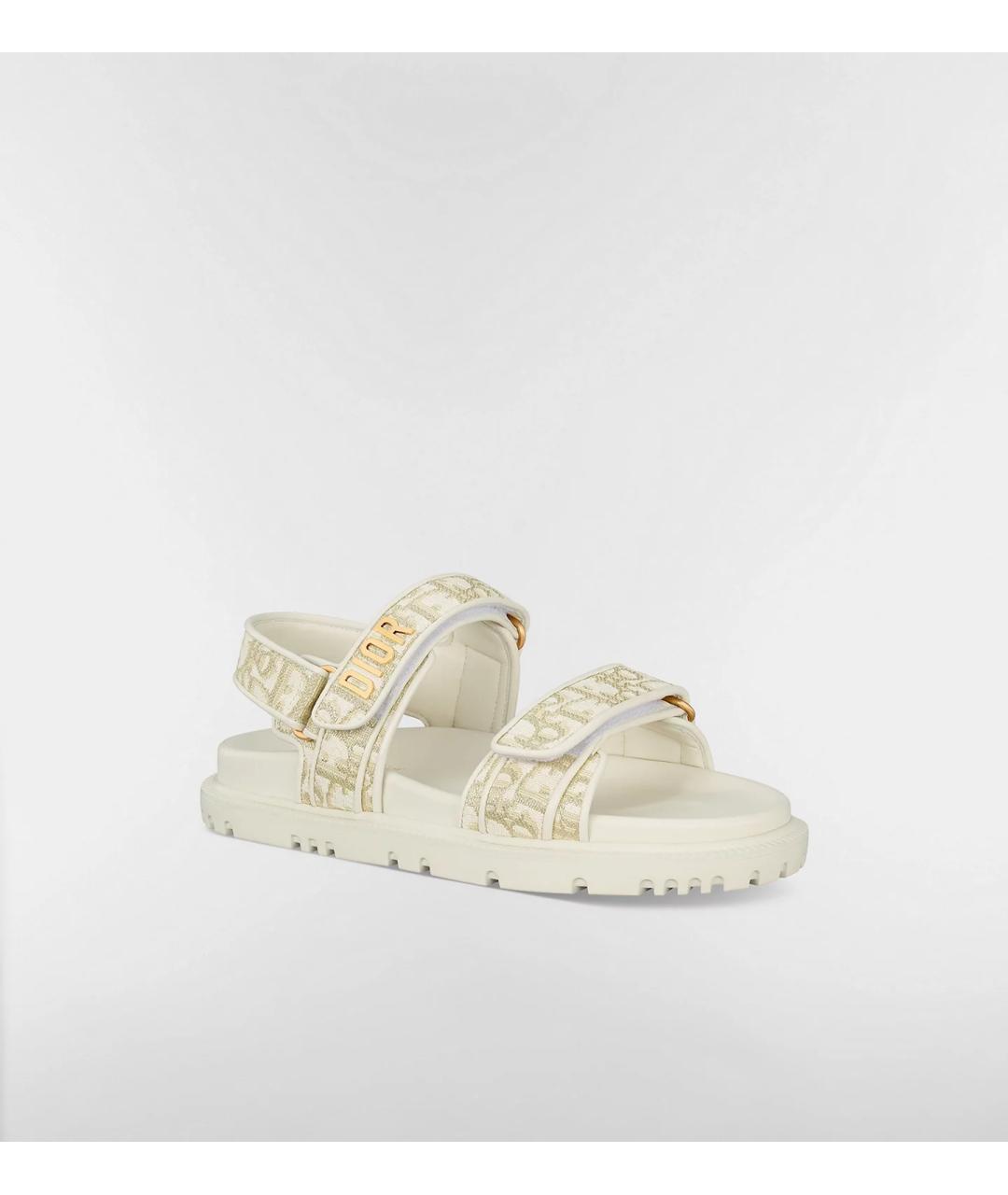 CHRISTIAN DIOR Золотые сандалии, фото 5