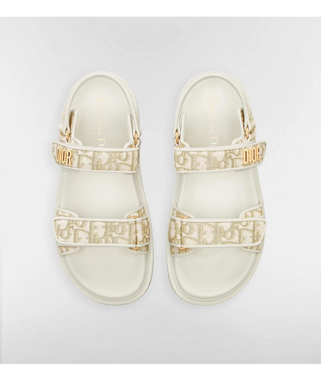 CHRISTIAN DIOR Золотые сандалии, фото 3