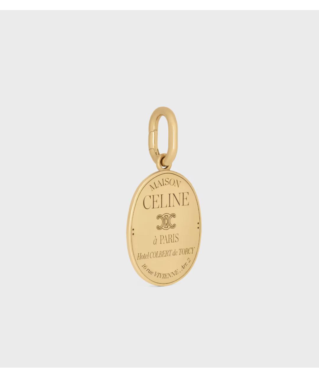 CELINE Золотая латунная подвеска, фото 3