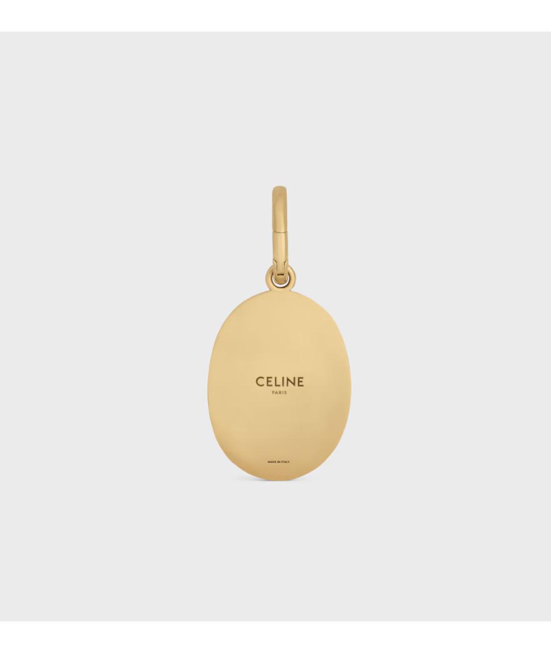 CELINE Золотая латунная подвеска, фото 4