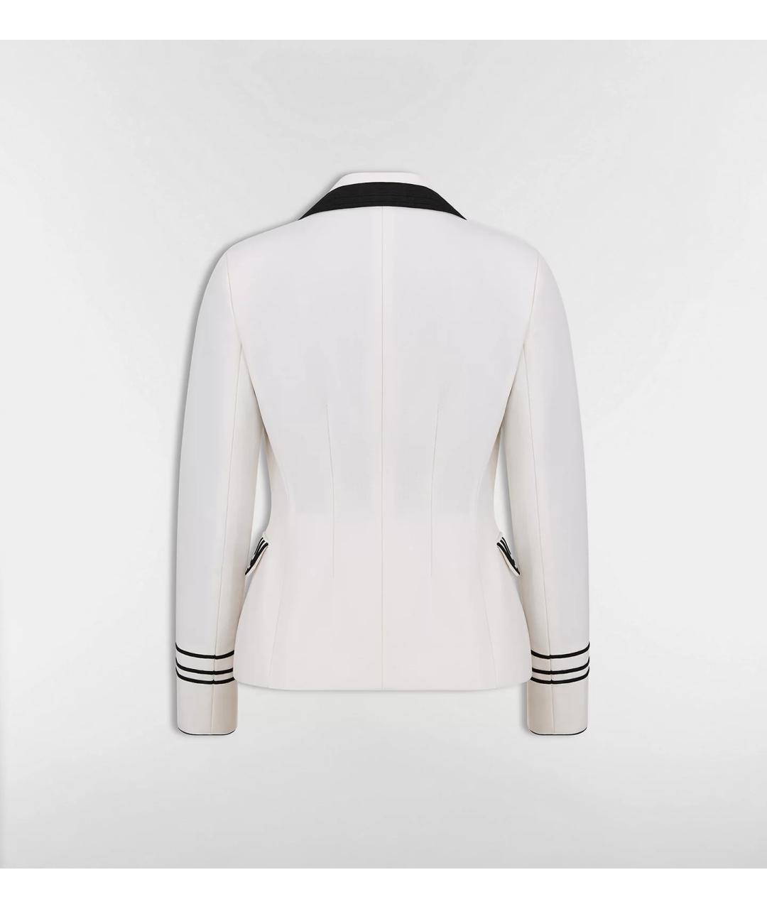 CHRISTIAN DIOR Белый шерстяной жакет/пиджак, фото 6