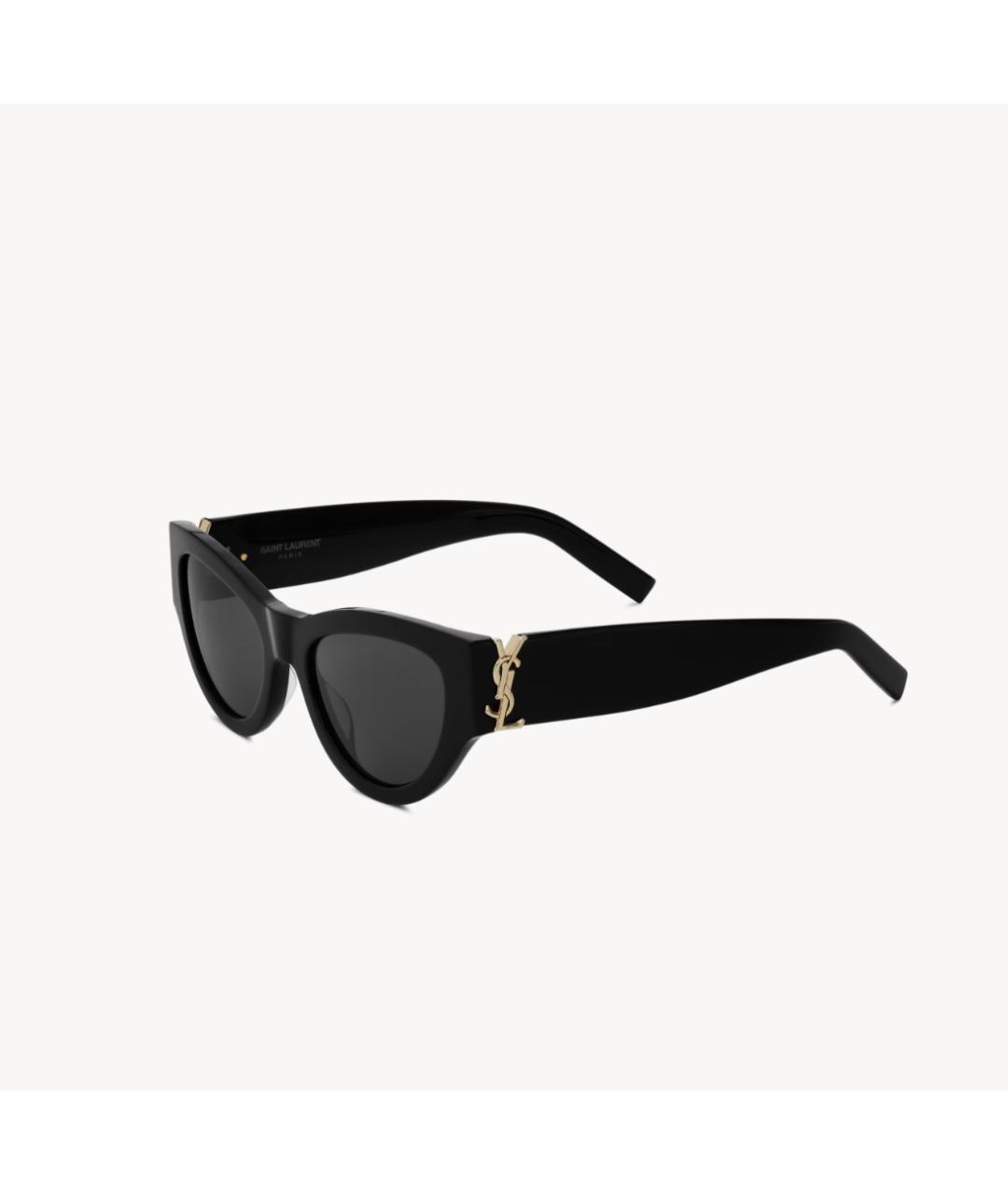 SAINT LAURENT Черные пластиковые солнцезащитные очки, фото 3