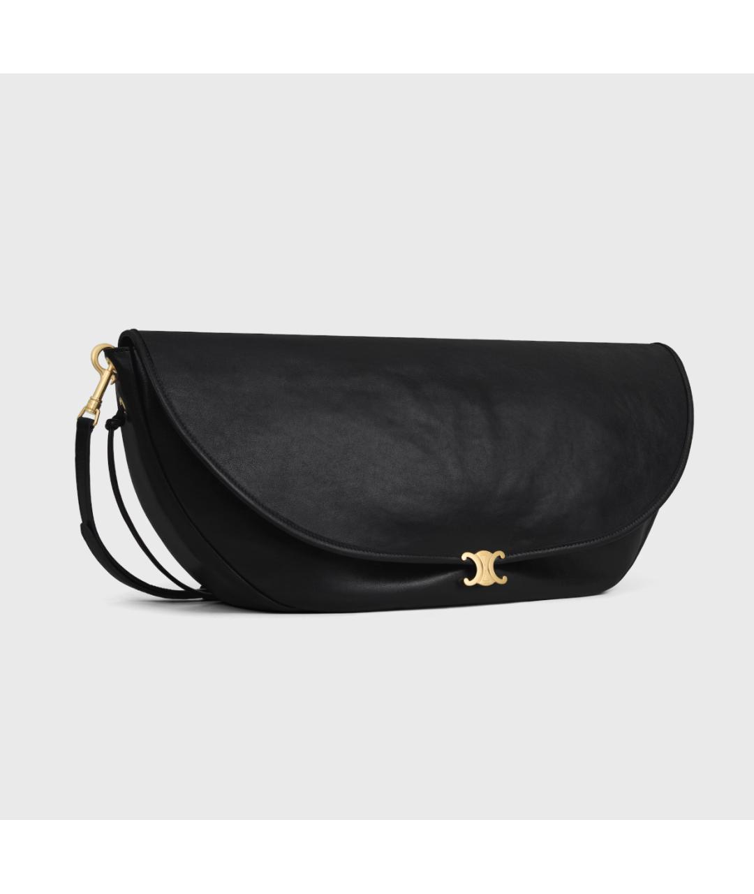 CELINE Черная кожаная сумка через плечо, фото 6