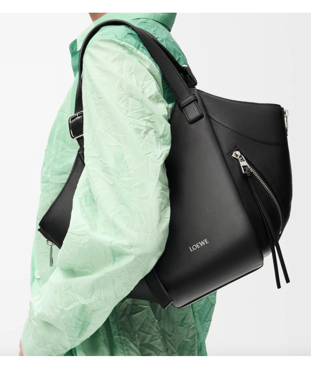 LOEWE Черная кожаная сумка через плечо, фото 2