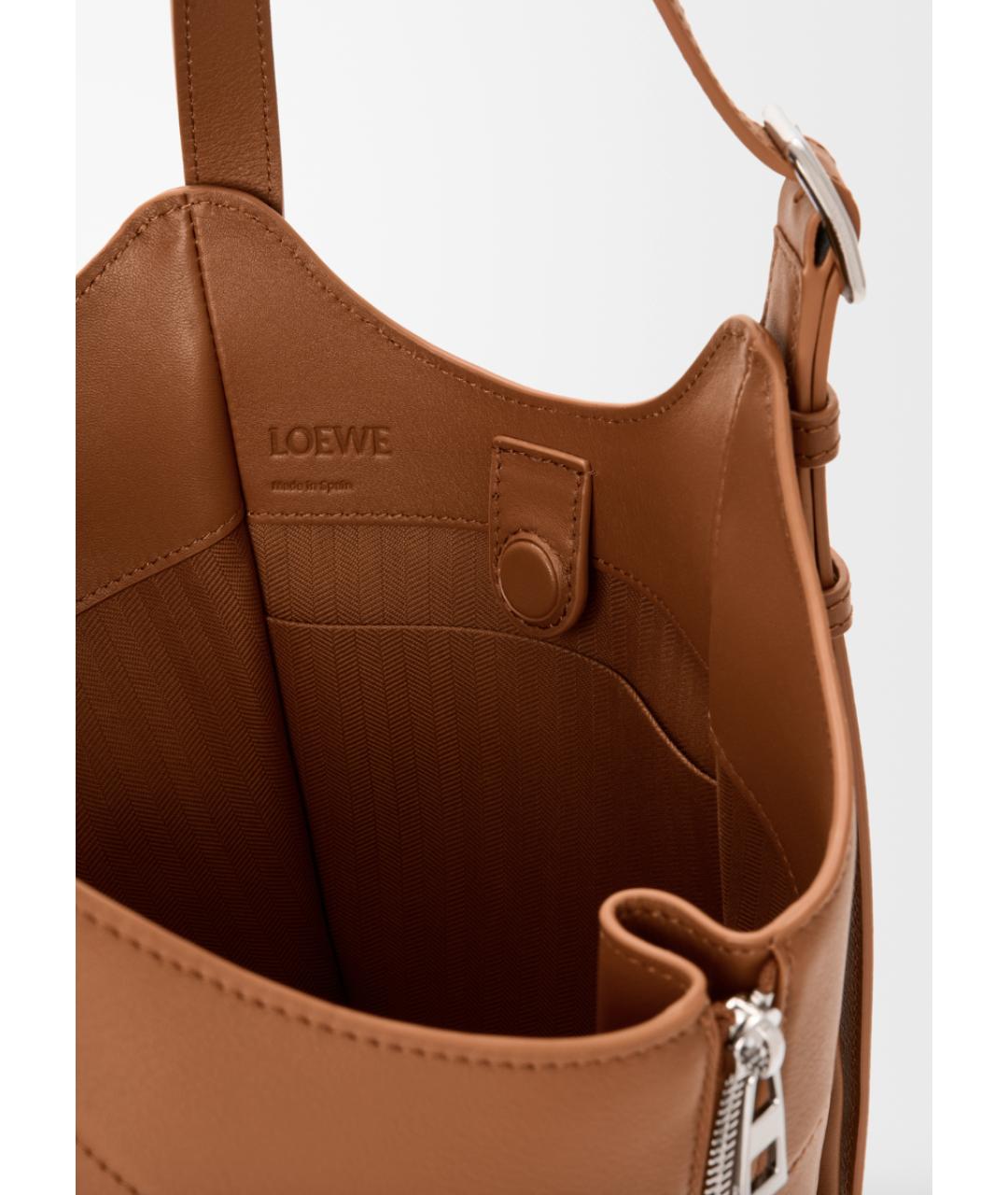 LOEWE Коричневая кожаная сумка через плечо, фото 9